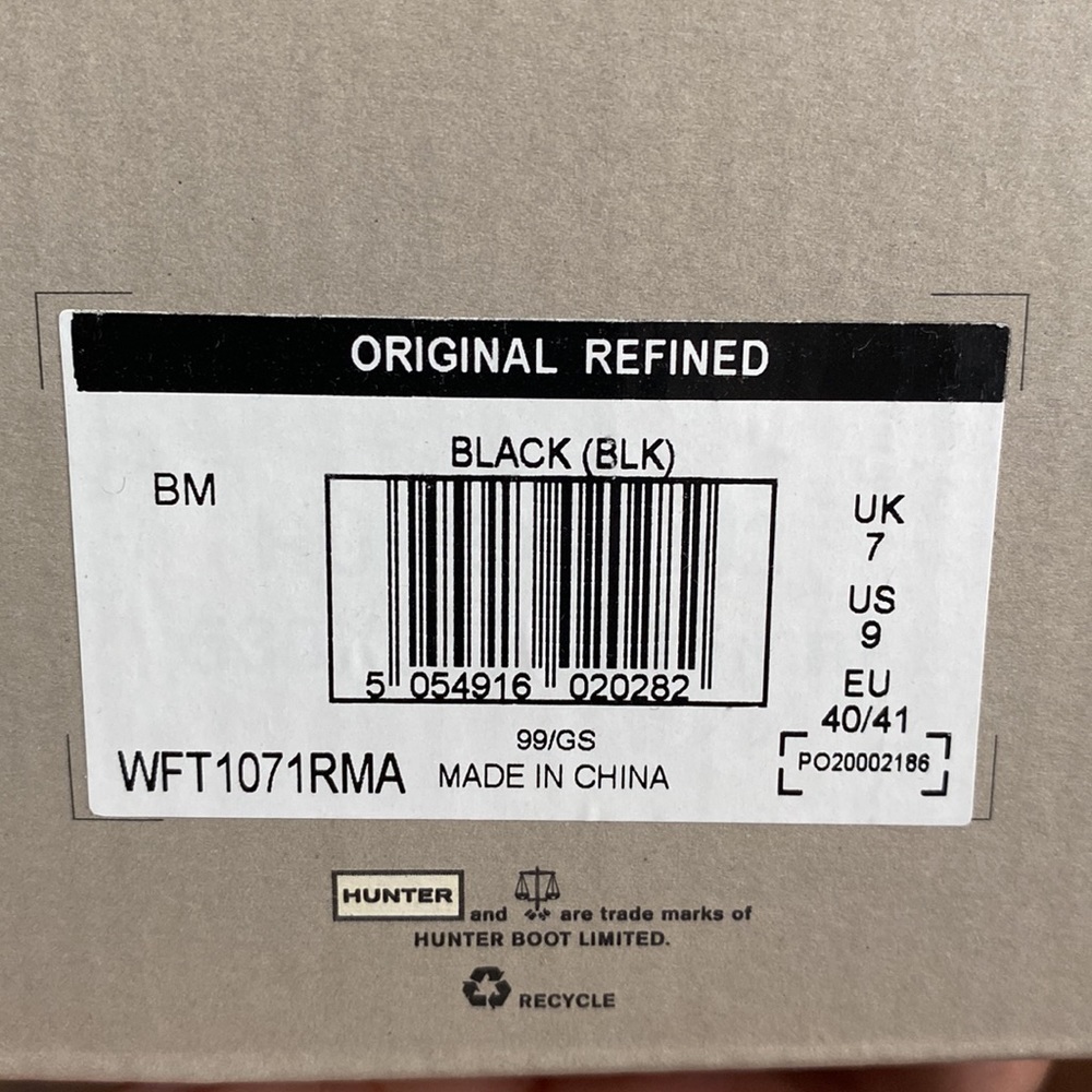 Original Refined Hunter Boot Size 9 - Picture 8 of 8